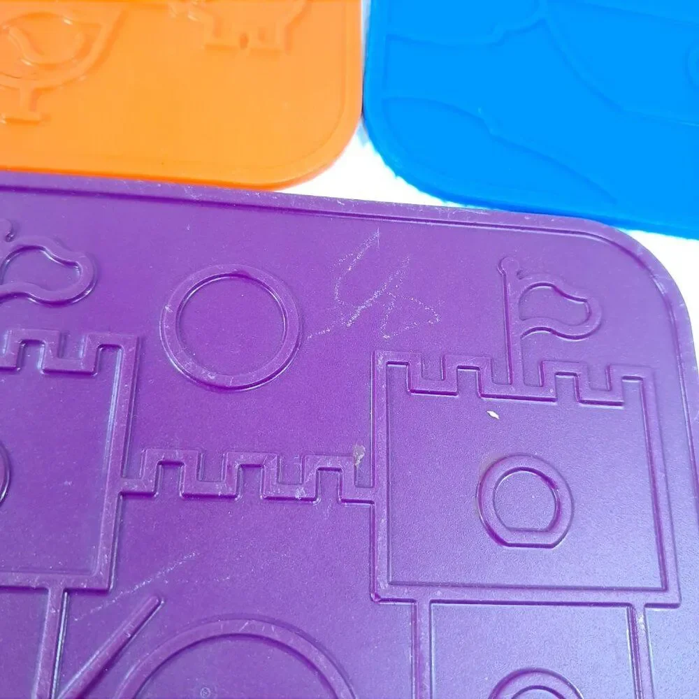 Vintage Tupperware TupperToys‎ Art Set Rubbing Plates with Carry Case lunchbox